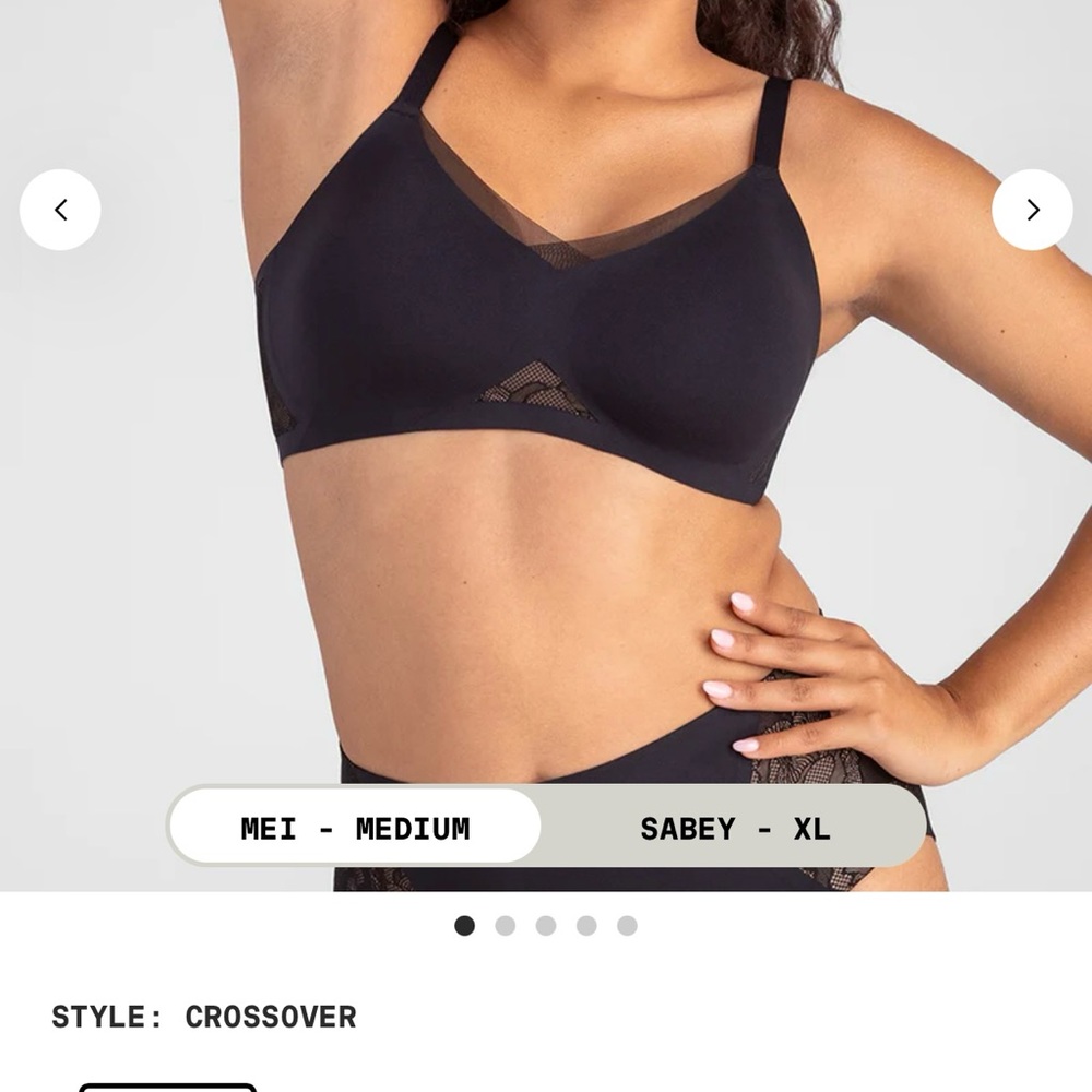 Honeylove Elegant Black Crossover Bra